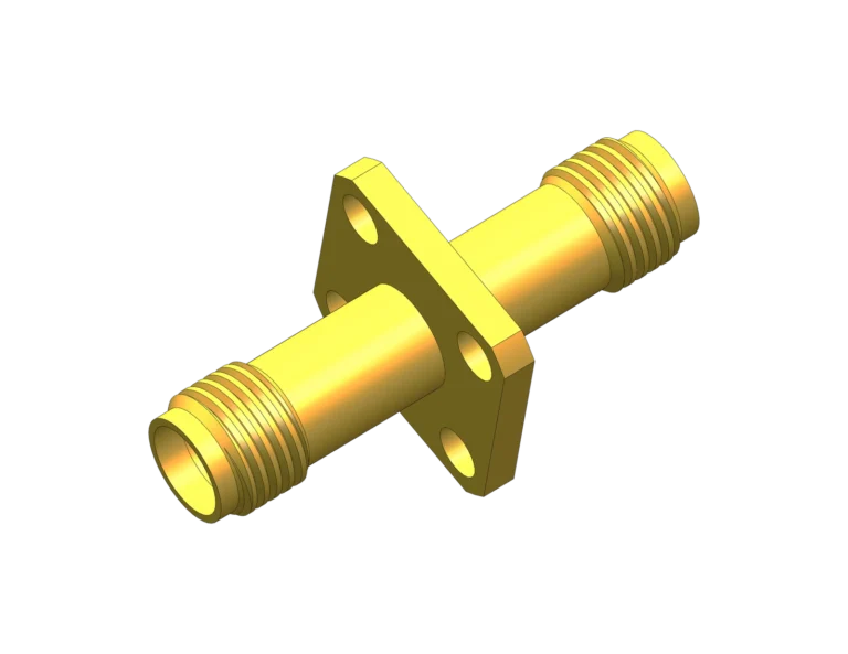 4-Hole flange SMA Female to SMA Female RF Adapter RF Adapter – Model SMA-KFK2