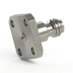 1.0mm Female 4-Hole Flange Mount RF Connector – Field Replaceable, 6.35mm Hole Spacing, 0.23mm Pin Diameter - 1.0-kfd1