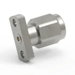 1.0mm Male 2-Hole Flange Mount RF Connector – Field Replaceable, 7.1mm Hole Spacing, 0.23mm Pin Diameter - 1.0-jfd2