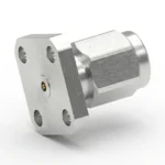 1.0mm Male 4-Hole Flange Mount RF Connector – Field Replaceable, 6.35mm Hole Spacing, 0.23mm Pin Diameter - 1.0-jfd1