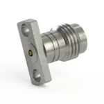 1.85mm Female 2-Hole Flange Mount RF Connector – Field Replaceable, 9mm Hole Spacing, 0.23mm Pin Diameter - 1.85-kfd801