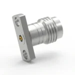 1.85mm Female 2-Hole Flange Mount RF Connector – Field Replaceable, 9mm Hole Spacing, 0.30mm Pin Diameter - 1.85-kfd12