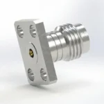 1.85mm Female 4-Hole Flange Mount RF Connector – Field Replaceable, 5.64mm Hole Spacing, 0.23mm Pin Diameter - 1.85-kfd5