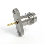 1.85Mm Female 2-Hole Flange Mount RF Connector – Solder Attachment 12.22mm Hole Spacing, 8mm Pin Diameter, Pin Terminal - 1.85-kfd14