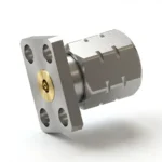 1.85mm Male 4-Hole Flange Mount RF Connector – Field Replaceable, 5.64mm Hole Spacing, 0.23mm Pin Diameter - 1.85-jfd5