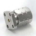 1.85mm Male 4-Hole Flange Mount RF Connector – Field Replaceable, 6.35mm Hole Spacing, 0.30mm Pin Diameter - 1.85-jfd4
