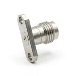 2.4mm Female 2-Hole Flange Mount RF Connector – Field Replaceable, 12.22mm Hole Spacing, 0.38mm Pin Diameter - 2.4-kfd18