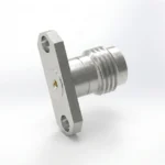 2.4mm Female 2-Hole Flange Mount RF Connector – Field Replaceable, 12.22mm Hole Spacing, 0.3mm Pin Diameter - 2.4-kfd17