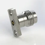 2.4mm Female 2-Hole Flange Mount RF Connector – Field Replaceable, 9mm Hole Spacing, 0.46mm Pin Diameter - 2.4-kfd29
