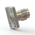 2.4mm Female 4-Hole Flange Mount RF Connector – Field Replaceable, 5.64mm Hole Spacing, 0.38mm Pin Diameter - 2.4-kfd13