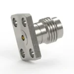 2.4mm Female 4-Hole Flange Mount RF Connector – Field Replaceable, 5.64mm Hole Spacing, 0.3mm Pin Diameter - 2.4-kfd12