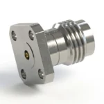 2.4mm Female 4-Hole Flange Mount RF Connector – Field Replaceable, 6.35mm Hole Spacing, 0.23mm Pin Diameter - 2.4-kfd6