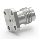 2.4mm Female 4-Hole Flange Mount RF Connector – Field Replaceable, 6.35mm Hole Spacing, 0.3mm Pin Diameter - 2.4-kfd7