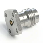 2.4mm Female 4-Hole Flange Mount RF Connector – Field Replaceable, 6.35mm Hole Spacing, 0.46mm Pin Diameter - 2.4-kfd9