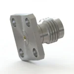 2.4mm Female 4-Hole Flange Mount RF Connector – Field Replaceable, 8.64mm Hole Spacing, 0.38mm Pin Diameter - 2.4-kfd3