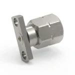 2.4mm Male 2-Hole Flange Mount RF Connector – Field Replaceable, 10.2mm Hole Spacing, 0.23mm Pin Diameter - 2.4-jfd21