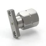 2.4mm Male 2-Hole Flange Mount RF Connector – Field Replaceable, 10.2mm Hole Spacing, 0.3mm Pin Diameter - 2.4-jfd22
