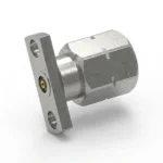 2.4mm Male 2-Hole Flange Mount RF Connector – Field Replaceable, 10.2mm Hole Spacing, 0.51mm Pin Diameter - 2.4-jfd25