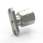 2.4mm Male 2-Hole Flange Mount RF Connector – Field Replaceable, 12.22mm Hole Spacing, 0.38mm Pin Diameter - 2.4-jfd18