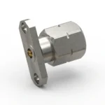 2.4mm Male 2-Hole Flange Mount RF Connector – Field Replaceable, 12.22mm Hole Spacing, 0.51mm Pin Diameter - 2.4-jfd20