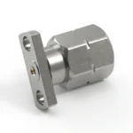 2.4mm Male 2-Hole Flange Mount RF Connector – Field Replaceable, 9mm Hole Spacing, 0.23mm Pin Diameter - 2.4-jfd26