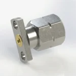 2.4mm Male 2-Hole Flange Mount RF Connector – Field Replaceable, 9mm Hole Spacing, 0.38mm Pin Diameter - 2.4-jfd28