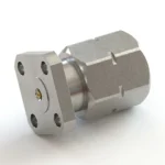 2.4mm Male 4-Hole Flange Mount RF Connector – Field Replaceable, 6.35mm Hole Spacing, 0.3mm Pin Diameter - 2.4-jfd7
