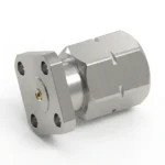 2.4mm Male 4-Hole Flange Mount RF Connector – Field Replaceable, 6.35mm Hole Spacing, 0.51mm Pin Diameter - 2.4-jfd10