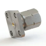 2.4mm Male 4-Hole Flange Mount RF Connector – Field Replaceable, 8.64mm Hole Spacing, 0.23mm Pin Diameter - 2.4-jfd1