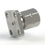 2.4mm Male 4-Hole Flange Mount RF Connector – Field Replaceable, 8.64mm Hole Spacing, 0.38mm Pin Diameter - 2.4-jfd3