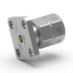 2.4mm Male 4-Hole Flange Mount RF Connector – Field Replaceable, 8.64mm Hole Spacing, 0.46mm Pin Diameter - 2.4-jfd4