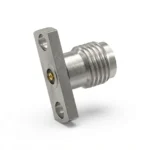 2.92mm Female 2-Hole Flange Mount RF Connector – Field Replaceable, 10.2mm Hole Spacing, 0.46mm Pin Diameter - 2.92-kfd24