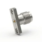 2.92mm Female 2-Hole Flange Mount RF Connector – Field Replaceable, 10.2mm Hole Spacing, 0.51mm Pin Diameter - 2.92-kfd25