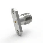 2.92mm Female 2-Hole Flange Mount RF Connector – Field Replaceable, 12.22mm Hole Spacing, 0.23mm Pin Diameter - 2.92-kfd16
