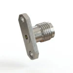 2.92mm Female 2-Hole Flange Mount RF Connector – Field Replaceable, 12.22mm Hole Spacing, 0.38mm Pin Diameter - 2.92-kfd18
