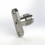2.92mm Female 2-Hole Flange Mount RF Connector – Field Replaceable, 12.22mm Hole Spacing, 0.3mm Pin Diameter - 2.92-kfd17