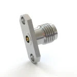 2.92mm Female 2-Hole Flange Mount RF Connector – Field Replaceable, 12.22mm Hole Spacing, 0.46mm Pin Diameter - 2.92-kfd19