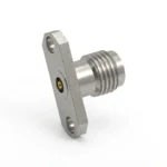 2.92mm Female 2-Hole Flange Mount RF Connector – Field Replaceable, 12.22mm Hole Spacing, 0.51mm Pin Diameter - 2.92-kfd20