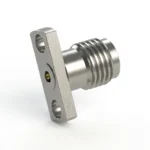 2.92mm Female 2-Hole Flange Mount RF Connector – Field Replaceable, 9mm Hole Spacing, 0.38mm Pin Diameter - 2.92-kfd28