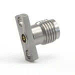2.92mm Female 2-Hole Flange Mount RF Connector – Field Replaceable, 9mm Hole Spacing, 0.46mm Pin Diameter - 2.92-kfd29