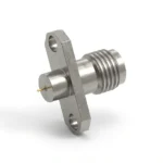 2.92mm Female 2-Hole Flange Mount RF Connector – Solder Attachment, 12.2mm Hole Spacing, 0.3mm Pin Diameter, Stub Terminal - 2.92-kfd33