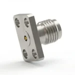 2.92mm Female 4-Hole Flange Mount RF Connector – Field Replaceable, 5.64mm Hole Spacing, 0.23mm Pin Diameter - 2.92-kfd11
