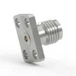 2.92mm Female 4-Hole Flange Mount RF Connector – Field Replaceable, 5.64mm Hole Spacing, 0.3mm Pin Diameter - 2.92-kfd12