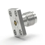 2.92mm Female 4-Hole Flange Mount RF Connector – Field Replaceable, 5.64mm Hole Spacing, 0.51mm Pin Diameter - 2.92-kfd15