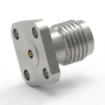 2.92mm Female 4-Hole Flange Mount RF Connector – Field Replaceable, 6.35mm Hole Spacing, 0.23mm Pin Diameter - 2.92-kfd6