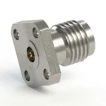 2.92mm Female 4-Hole Flange Mount RF Connector – Field Replaceable, 6.35mm Hole Spacing, 0.3mm Pin Diameter - 2.92-kfd7