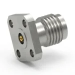 2.92mm Female 4-Hole Flange Mount RF Connector – Field Replaceable, 6.35mm Hole Spacing, 0.46mm Pin Diameter - 2.92-kfd9