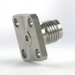 2.92mm Female 4-Hole Flange Mount RF Connector – Field Replaceable, 8.64mm Hole Spacing, 0.38mm Pin Diameter - 2.92-kfd3