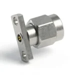 2.92mm Male 2-Hole Flange Mount RF Connector – Field Replaceable, 10.2mm Hole Spacing, 0.46mm Pin Diameter - 2.92-jfd24