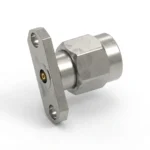 2.92mm Male 2-Hole Flange Mount RF Connector – Field Replaceable, 12.22mm Hole Spacing, 0.46mm Pin Diameter - 2.92-jfd19